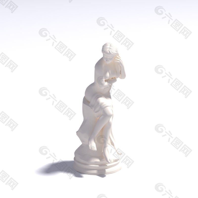 出浴的女人雕塑