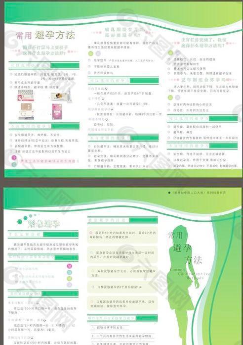 避孕手册设计素材cdr