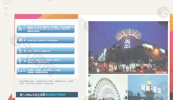 商业城购物中心画册矢量图