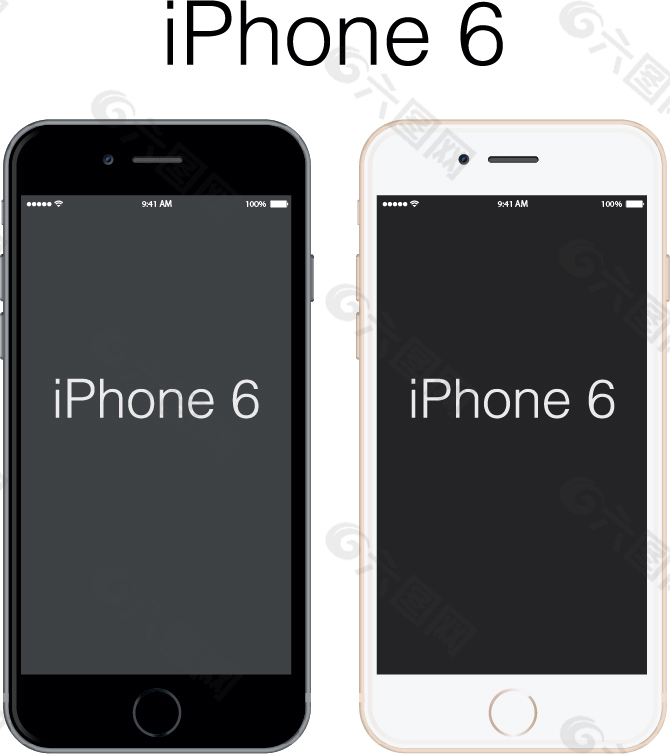 Iphone矢量素材图片 Iphone矢量素材素材 Iphone矢量素材模板免费下载 六图网