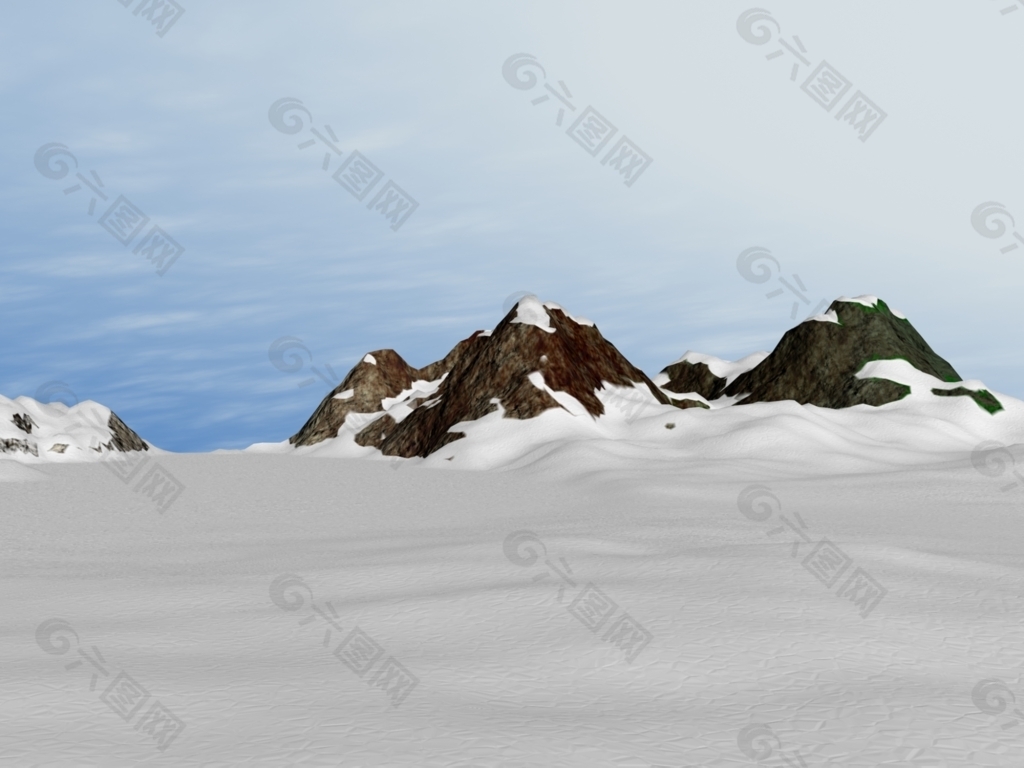 雪山场景3d模型