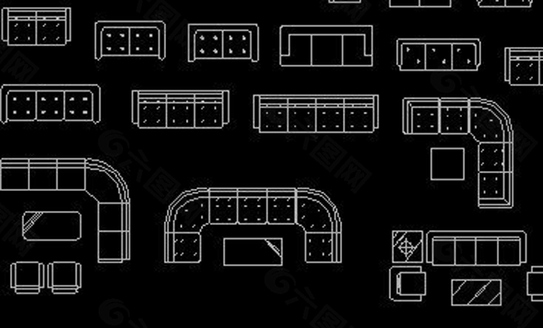 沙发的CAD图集