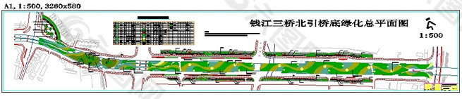 桥底绿化全套施工图