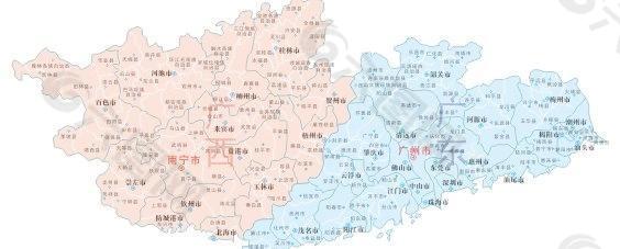 广东广东矢量地图