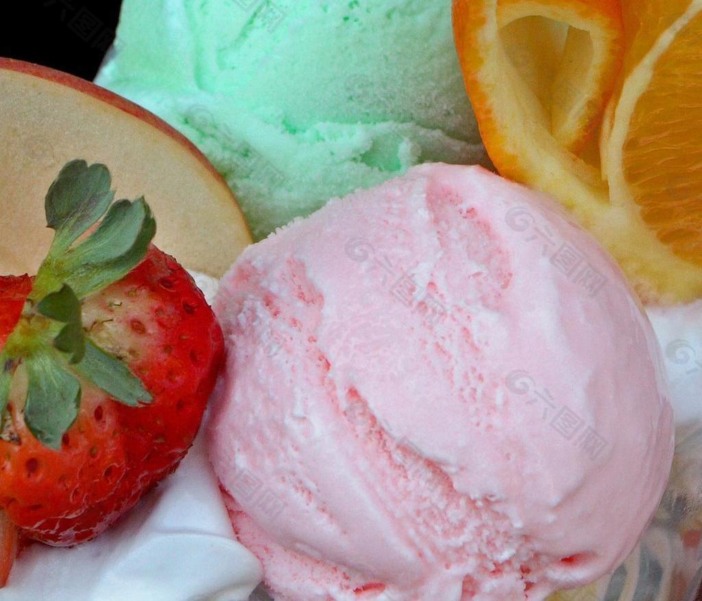 冰淇淋水果花园图片素材-编号39426683-图行天下