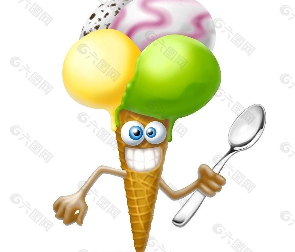 卡通冰淇淋图片