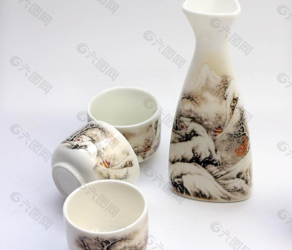 仿古 瓷器 酒具图片