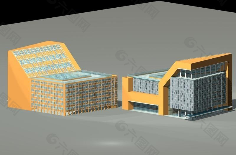 学校多层教学楼3D模型设计