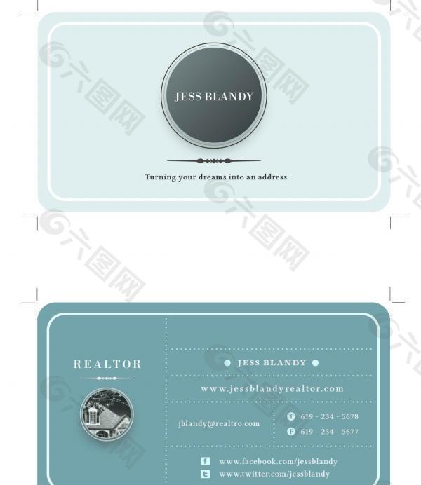 欧美商务名片psd素材