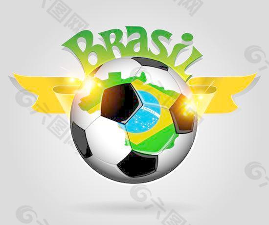 巴西世界杯主题矢量素材