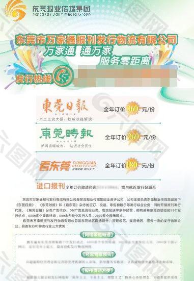 报刊征订宣传彩页矢量素材cdr
