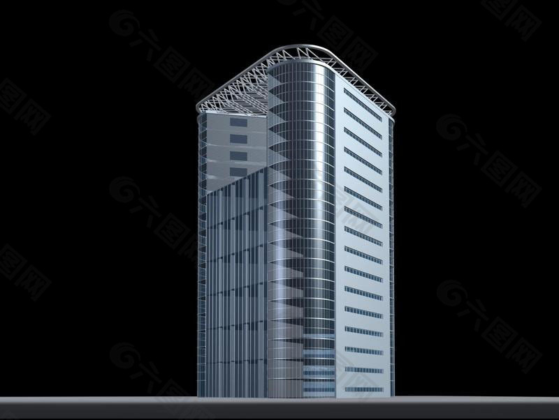 都市风格简模建筑3D模型