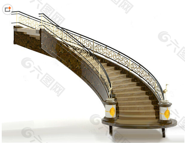 现代艺术楼梯模型