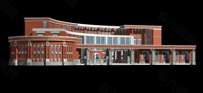 学校教学楼3D模型