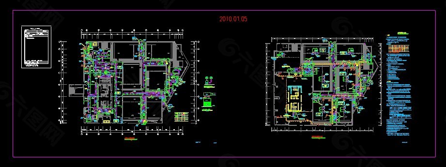 武汉某电影院空调防排烟施工图内容介绍