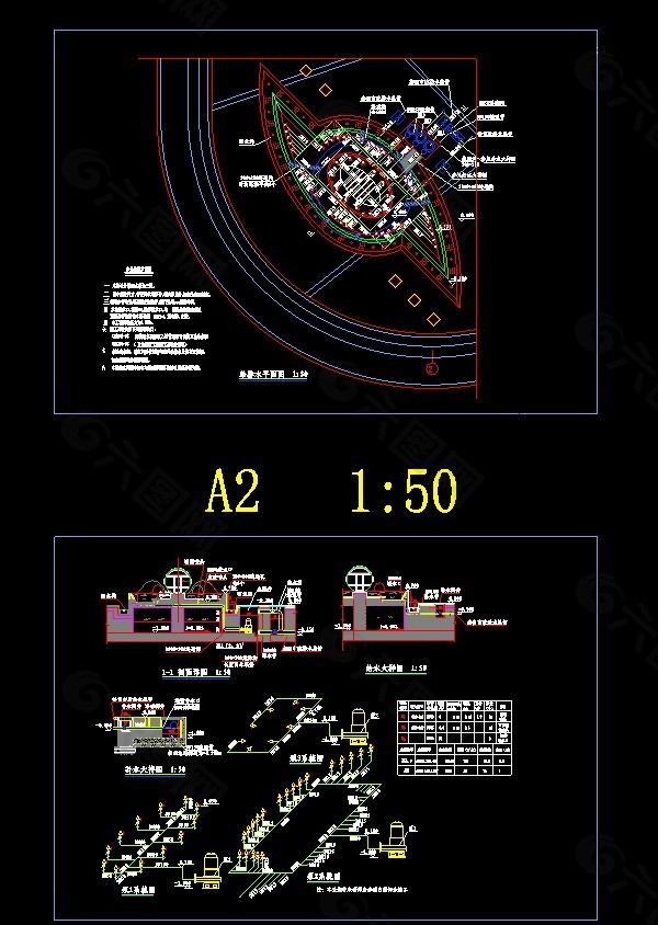某广场入口水景给排水设计