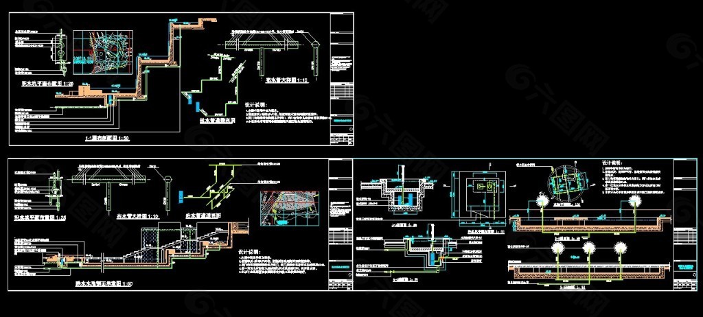 某工程喷泉给排水图纸