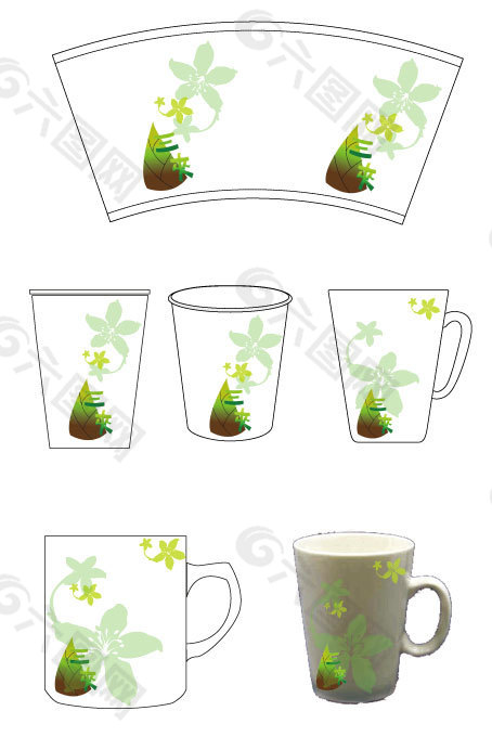 竹筍文化紙杯設計