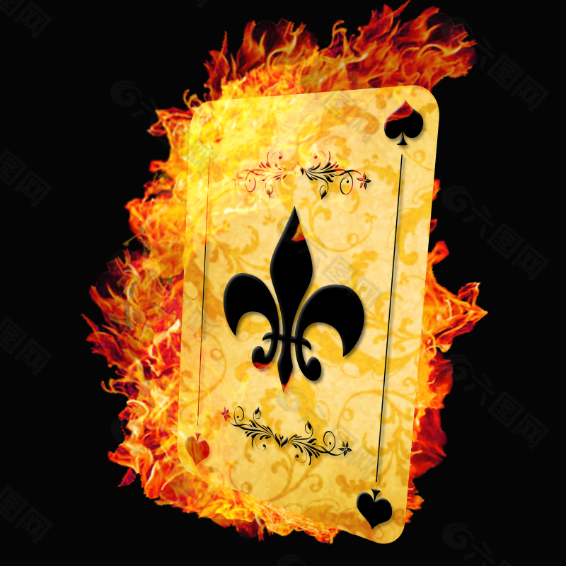 火焰扑克牌设计