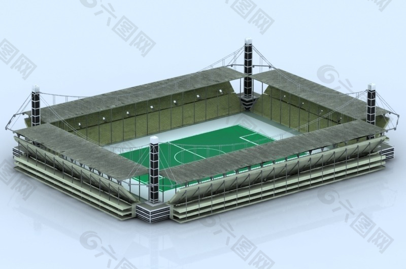 3D足球场模型