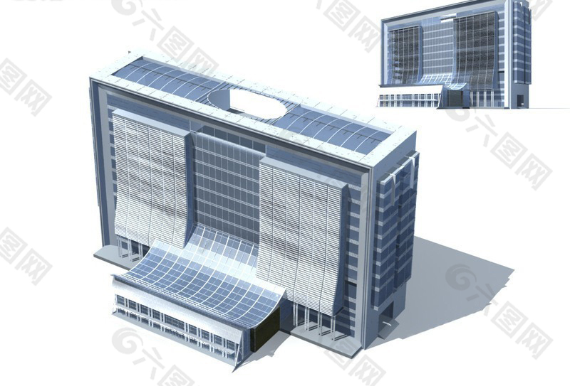 时尚大气商业大厦模型