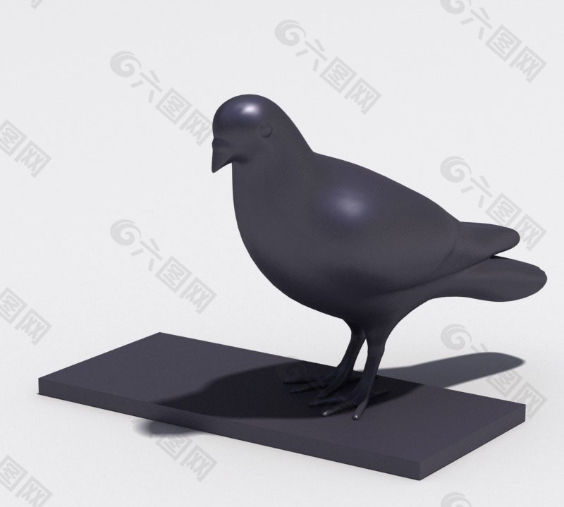 雕刻鸽子3D模型