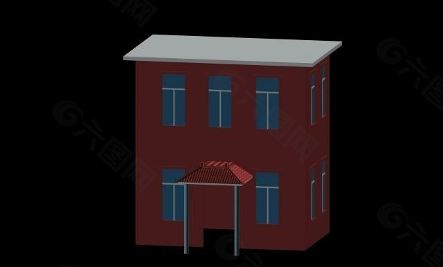 红色小房子3d模型
