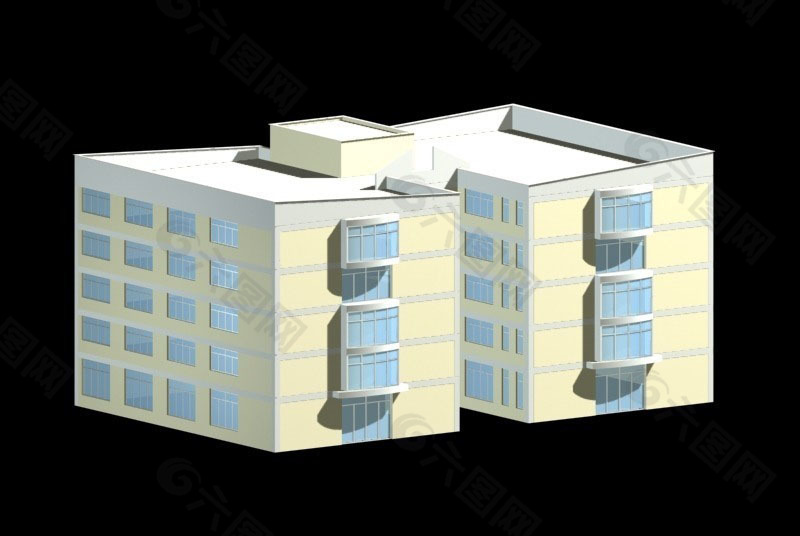 宿舍楼3d模型