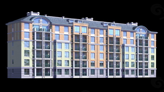 住宅建筑多层3d模型设计