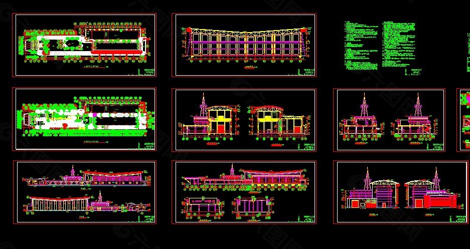 岸边取水泵站建筑图