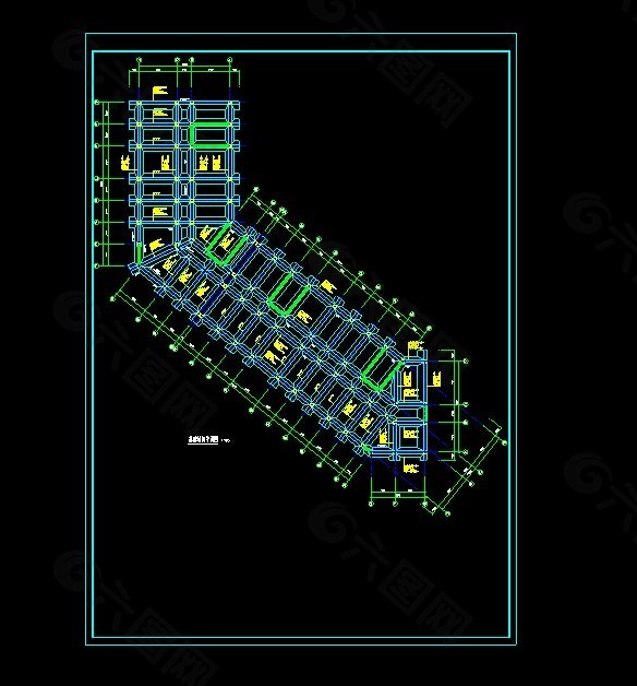 地梁钢结构基础CAD设计施工图纸