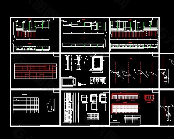 边坡路堑挡土墙cad施工图
