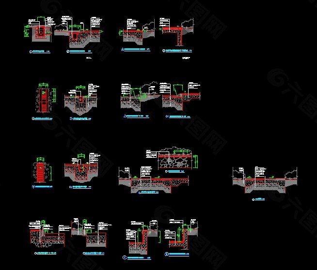 现代园林景观标准cad详图