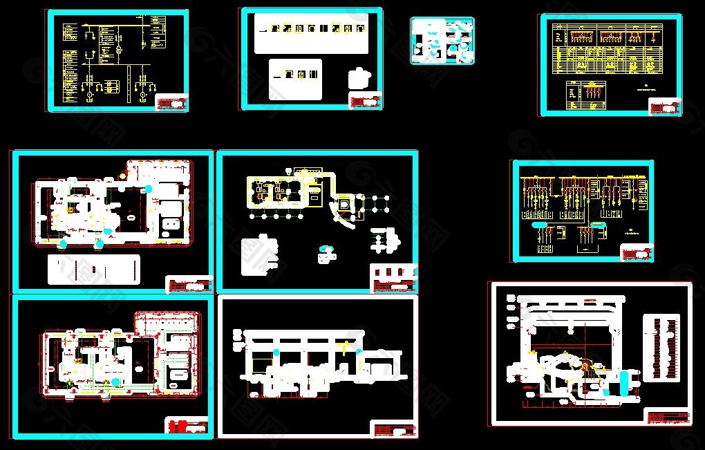 电站厂房整套cad图纸