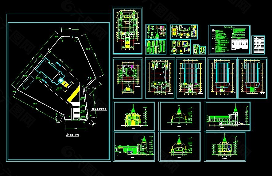 基督教会全套建筑图