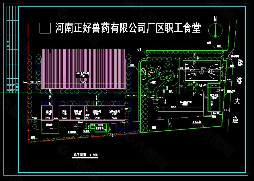 某厂区职工食堂建筑施工图