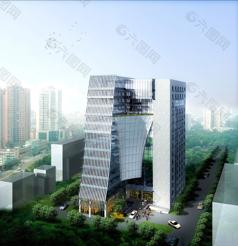 世界名著高层公建建筑3D模型