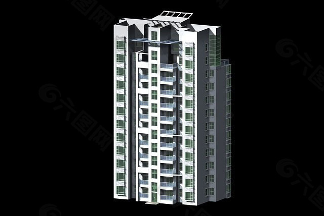高层住宅建筑3d模型