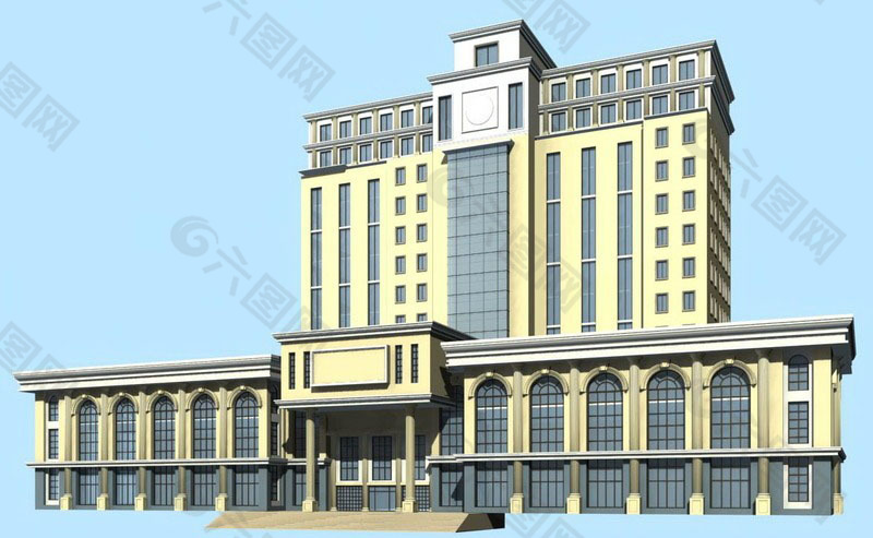 公共建筑行政中心大楼3D模型