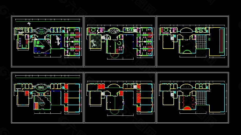 幼儿园平面布置CAD设计图