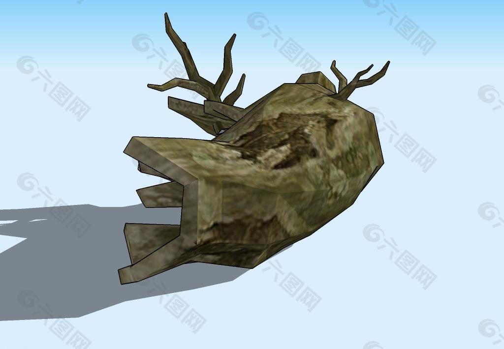 烂树木3D模型