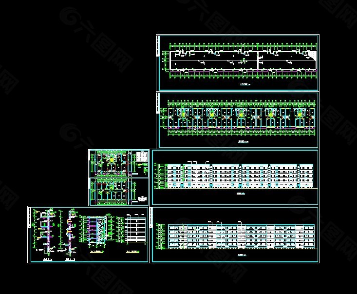 多层住宅楼建筑CAD施工图纸(1)