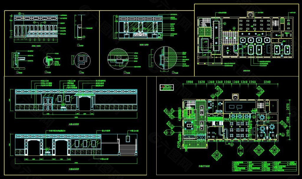 中餐厅装修图纸