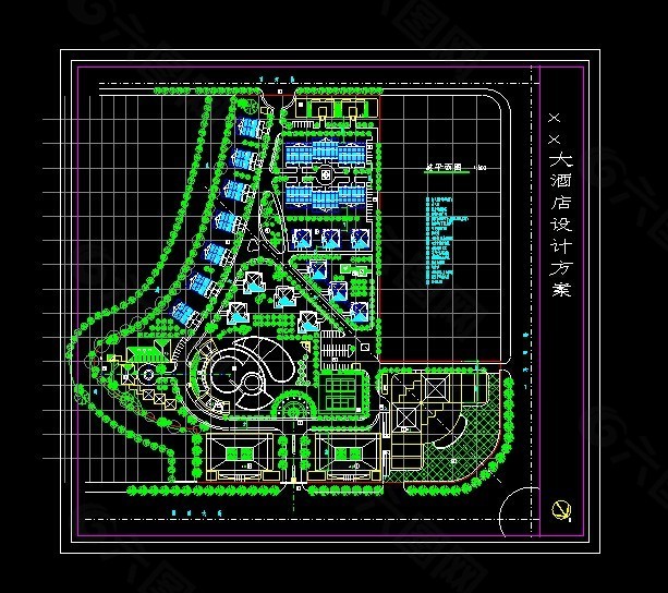 xx景观园林酒店CAD规划设计方案图纸