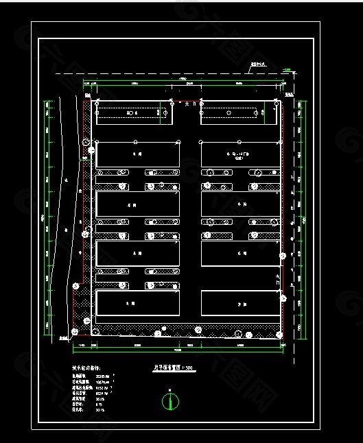 某工厂用地总平面cad布置规划图纸