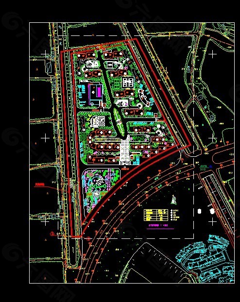 住宅小区总平面规划cad设计施工图