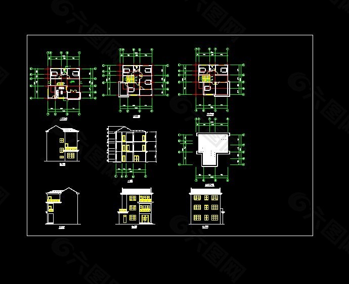 农村私宅建筑设计cad方案图