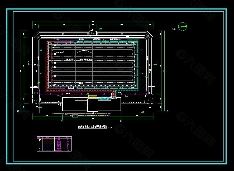 游泳池建筑设计cad平面施工图