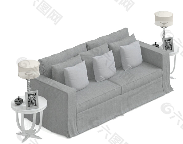 沙发组合 3d模型