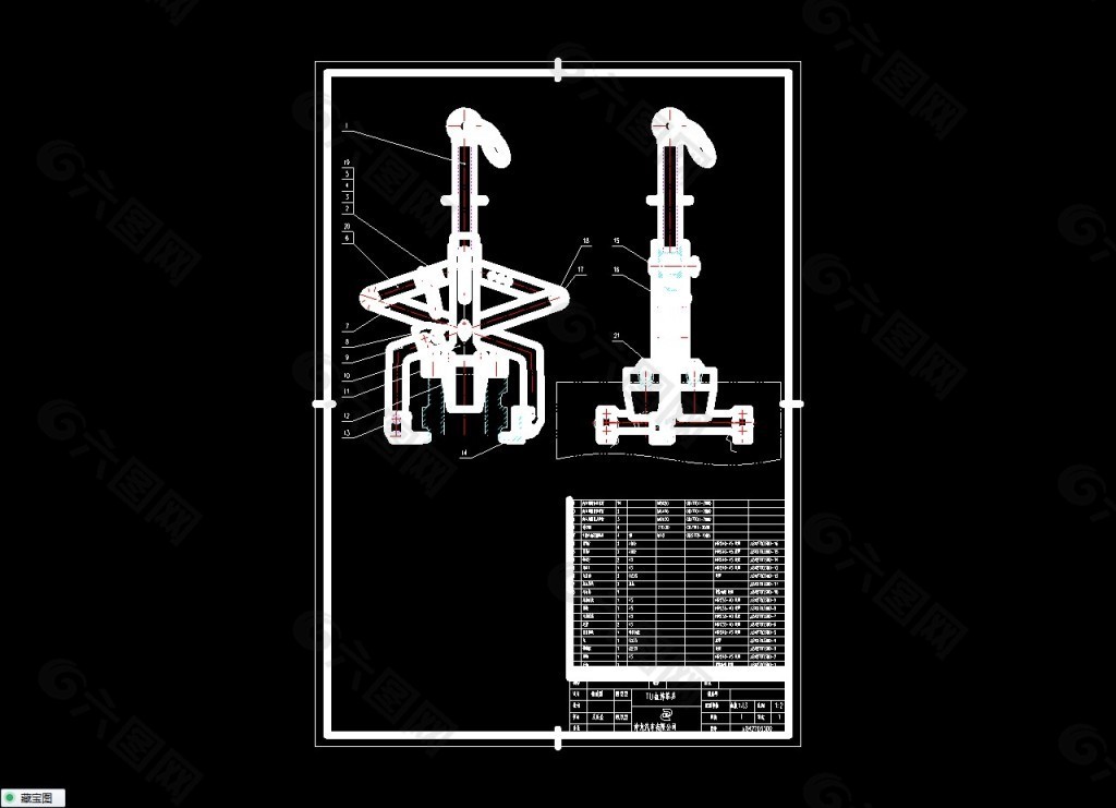 神龙汽车公司的流水线吊具图纸